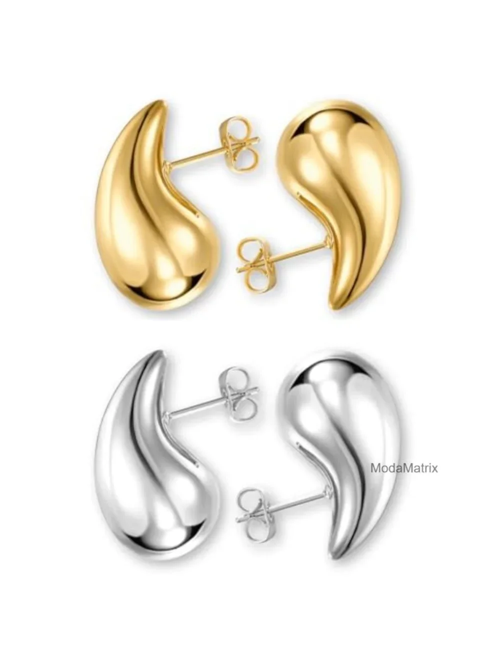 Gold Chunky Hoop Earrings Dangle Earring Water Drop Hypoallergenic